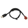 Zerostart Replacement Cord - 120V, Silicone Peanut Shaped Heater Terminal Parallel To Cord, 7.5' 2.3M 3600010